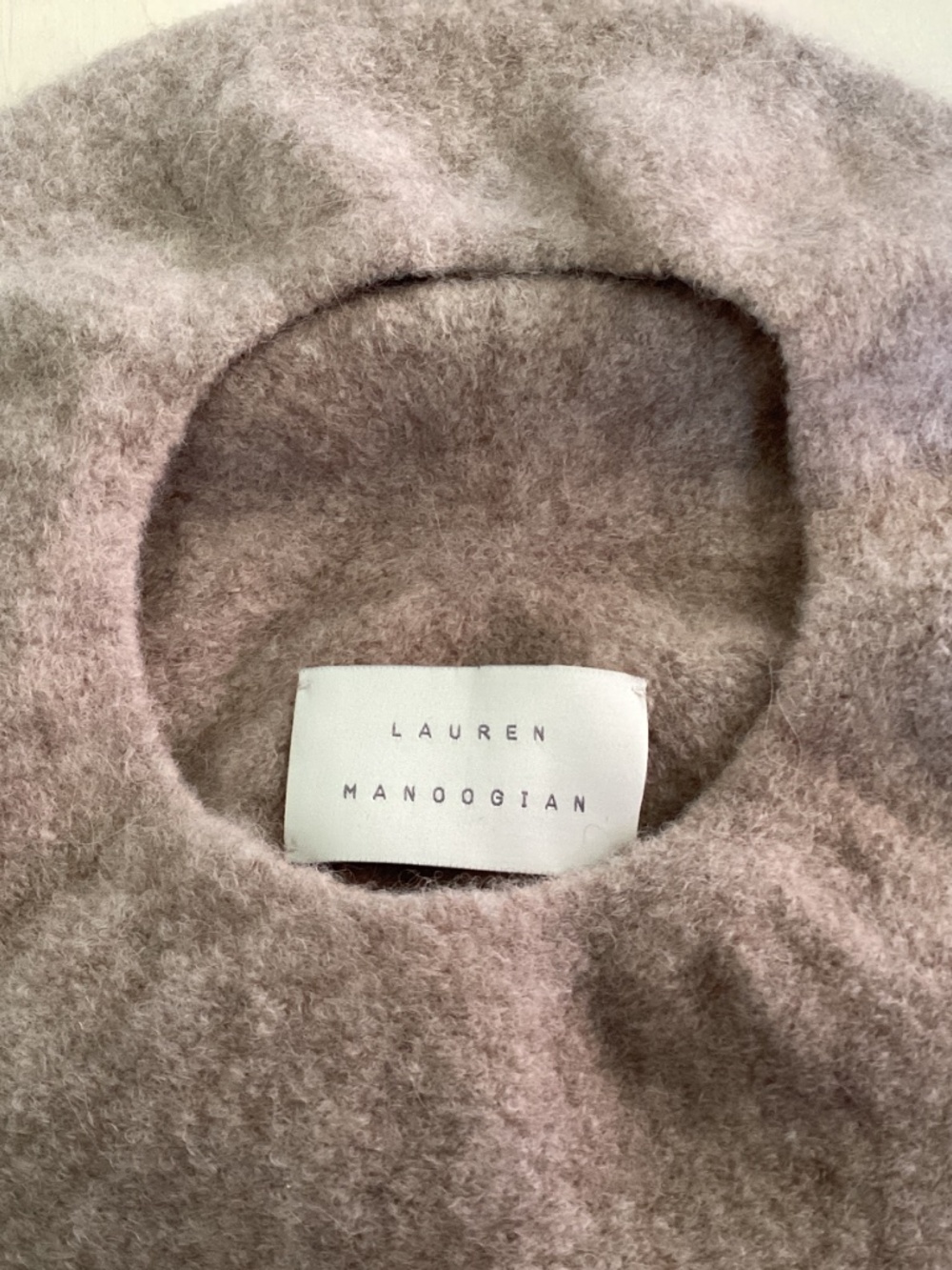 Lauren Manoogian oat colored  Alpaca Wool Blend Beret New - Picture 2 of 3